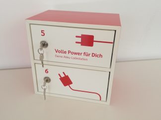 f-Box Rechts für Ladestation 250x170x250mm(BxTxH), für 2 Handys