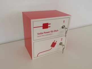 f-Box Links für Ladestation 250x170x250mm(BxTxH), für 2 Handys