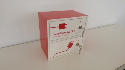 f-Box Links für Ladestation 250x170x250mm(BxTxH), für 2 Handys