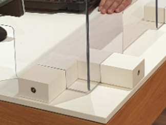 Eckverbindung für mobilen Spuckschutz